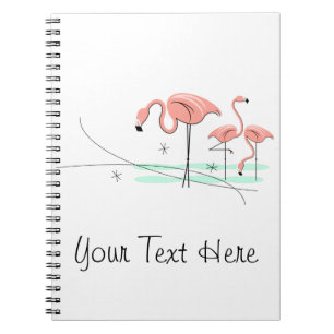 Caderno Espiral Flamingo Ocean Trio 3 Texto notebook