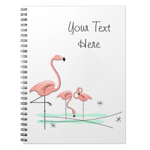 Caderno Espiral Flamingo Ocean Trio 4 Texto notebook