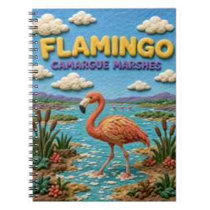 Caderno Espiral Flamingo Pântanos Camargue Modern KlayKoo