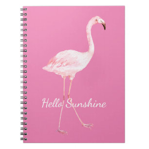 Caderno Espiral Flamingo Rosa