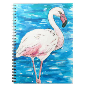 Caderno Espiral flamingo rosa