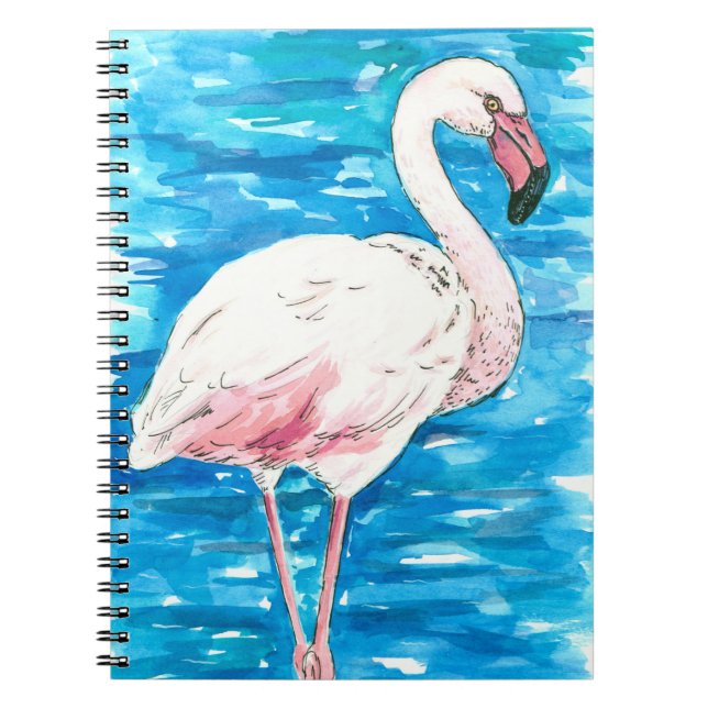Caderno Espiral flamingo rosa (Frente)