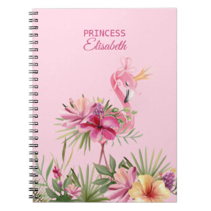 Caderno Espiral Flamingo Rosa Adorável