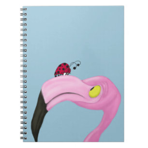 Caderno Espiral Flamingo Rosa bonito