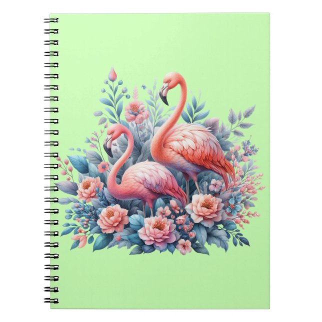 Caderno Espiral Flamingo Rosa Sublimação (Frente)