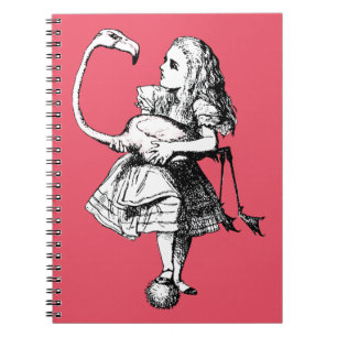 Caderno Espiral Flamingo Vintage Alice no País das Maravilhas