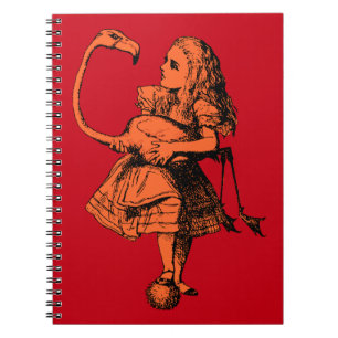Caderno Espiral Flamingo Vintage Alice no País das Maravilhas