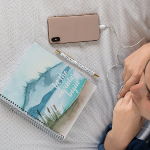 Caderno Espiral Flamingo Watercolor, Vamos Rosa Exótico Moderno