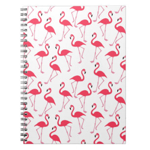 Caderno Espiral flamingos