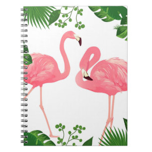 Caderno Espiral Flamingos