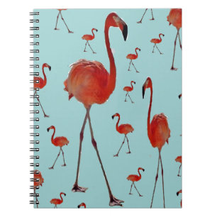 Caderno Espiral Flamingos de passeio