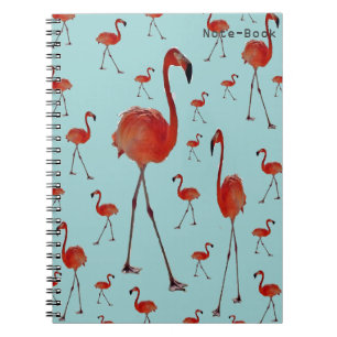 Caderno Espiral Flamingos de passeio