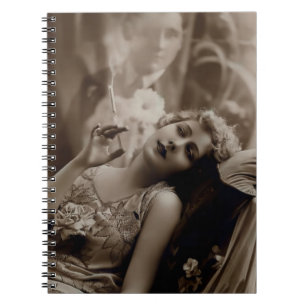 Caderno Espiral Flapper Vintage Smoking Twenties