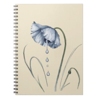 Caderno Espiral fleur solitaire qui pleure