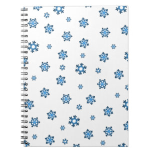 Caderno Espiral Flocos de neve (Azul e Preto)