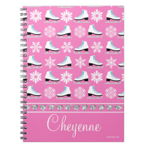 Caderno Espiral Flocos de neve e figura personalizados teste
