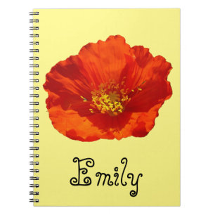 Caderno Espiral Flor Colorido Vermelho do Alasca