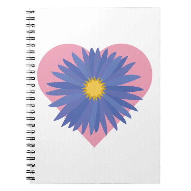 Caderno Espiral Flor Coração (Frente)