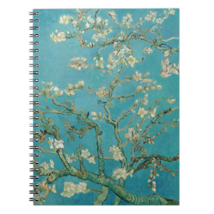 Caderno Espiral Flor da amêndoa de Van Gogh