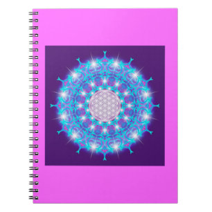 Caderno Espiral FLOR DA LIFE/Blume des Lebens Estrelas Mandala