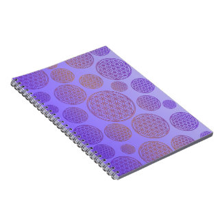 Caderno Espiral Flor da Vida / Blume des Lebens - violeta padrão