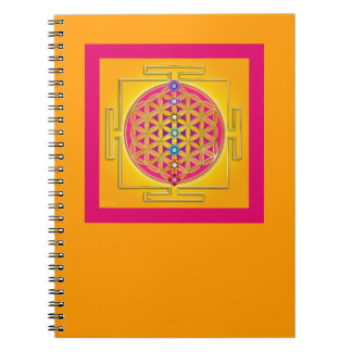 Caderno Espiral FLOR DA VIDA - Chakras Yantra