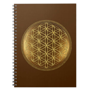 Caderno Espiral FLOR DA VIDA - Medalha de Geometria Sagrada 1