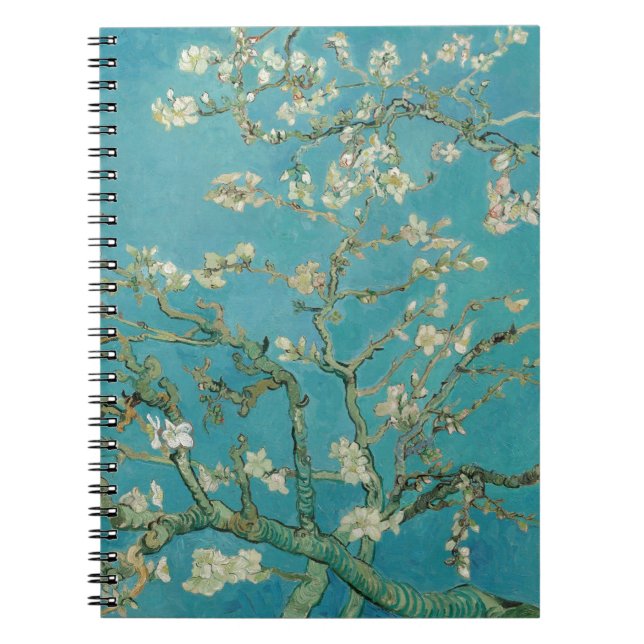 Caderno Espiral Flor de Amêndoa de Van gogh (Frente)