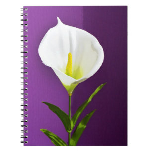 Caderno Espiral Flor de Cala Lírio