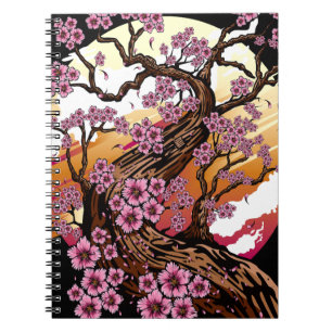 Caderno Espiral Flor de Cereja Selvagem