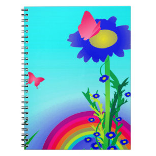 Caderno Espiral Flor de desenhos