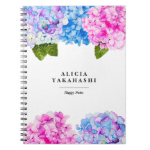 Flor de Hydrangeas de Água| Adicione Seu Nome