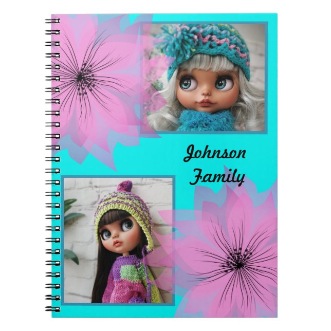 Caderno Espiral Flor de lilás elegante (Frente)