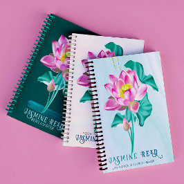 Caderno Espiral Flor de Lotus Rosa | Treinadores de vida e aqueced
