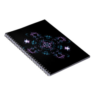 Caderno Espiral Flor de Mandala Roxo e Azul