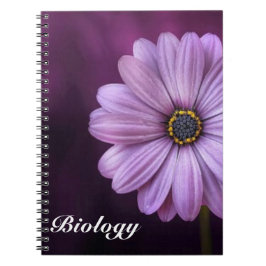 Caderno Espiral Flor de Pétala Roxa