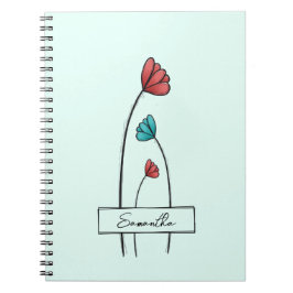 Caderno Espiral Flor de Teto Vermelho