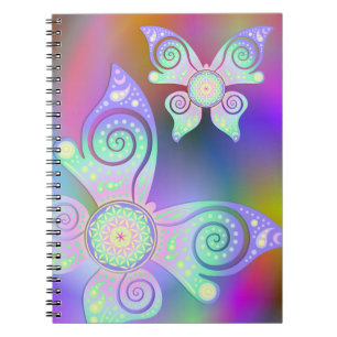 Caderno Espiral Flor de Vida / Blume des Lebens - borboleta