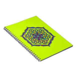 Caderno Espiral Flor De Vida / Blume des Lebens - Lotus Contour