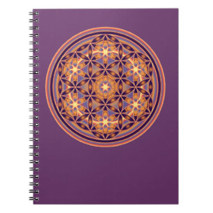 Caderno Espiral Flor De Vida - Estilo De Botão 02