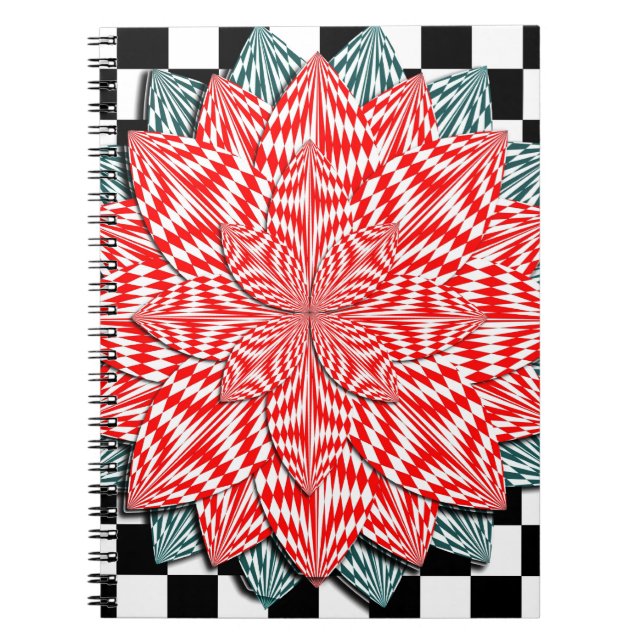 Caderno Espiral Flor digital por Kenneth Yoncich (Frente)