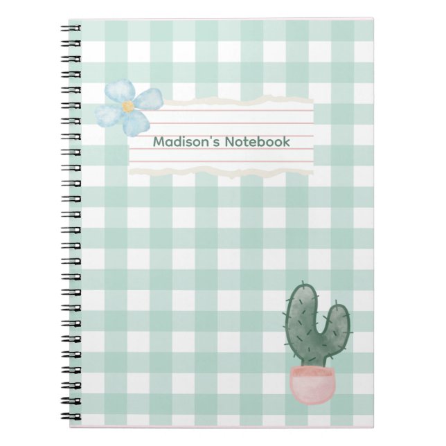 Caderno Espiral Flor e Cactus (Frente)