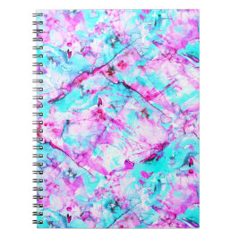 Caderno Espiral Flor estilhaçado Um design de luz colorido