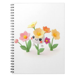Caderno Espiral flor fofa