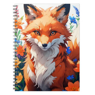 Caderno Espiral Flor Fox