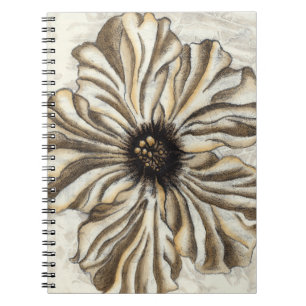 Caderno Espiral Flor Fresco no Fundo do Tan