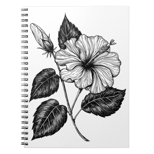 Caderno Espiral Flor Hibiscus II (Frente)