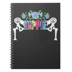 Caderno Espiral Flor Hippie de Recuperação de Cirurgia de Substi