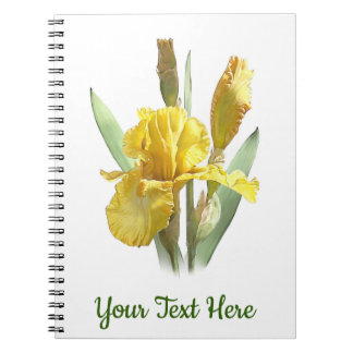 Caderno Espiral Flor Íris Amarelo
