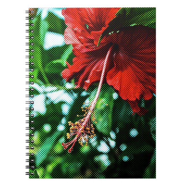Caderno Espiral Flor Red Hibiscus (Frente)
